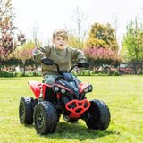 Red 24V Can-Am Renegade 4X4 Premium Edition Ride-On Quad ATV for Kids with EVA Tires, Lights, Music