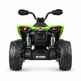 Green 24V Can-Am Renegade 4X4 Premium Edition Ride-On Quad ATV for Kids with EVA Tires, Lights, Music