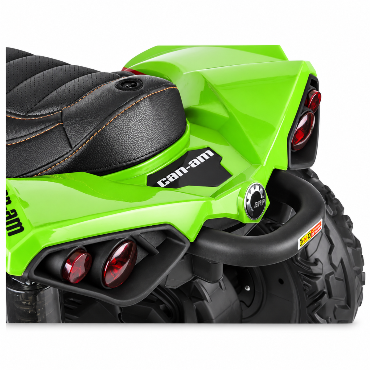Green 24V Can-Am Renegade 4X4 Premium Edition Ride-On Quad ATV for Kids with EVA Tires, Lights, Music