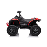 Red 24V Can-Am Renegade 4X4 Premium Edition Ride-On Quad ATV for Kids with EVA Tires, Lights, Music