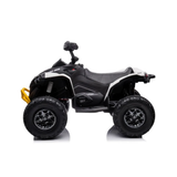 White 24V Can-Am Renegade 4X4 Premium Edition Ride-On Quad ATV for Kids with EVA Tires, Lights, Music