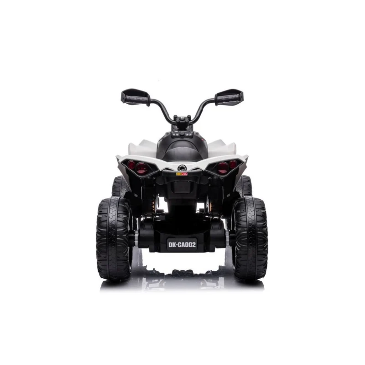 White 24V Can-Am Renegade 4X4 Premium Edition Ride-On Quad ATV for Kids with EVA Tires, Lights, Music