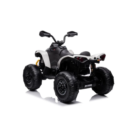 White 24V Can-Am Renegade 4X4 Premium Edition Ride-On Quad ATV for Kids with EVA Tires, Lights, Music