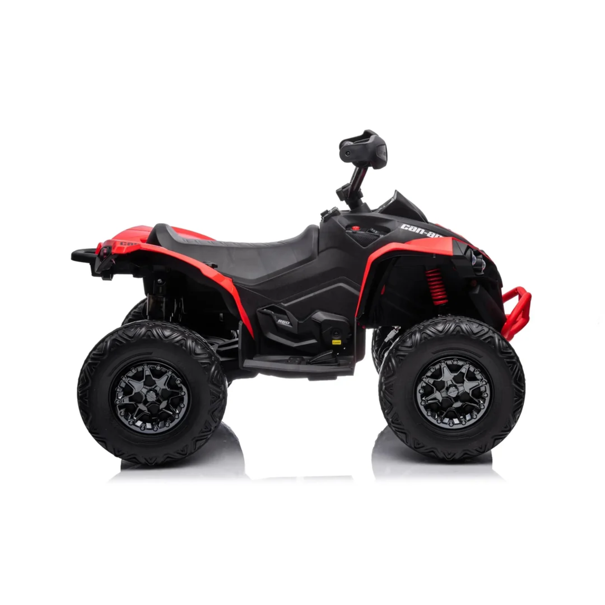 Red 24V Can-Am Renegade 4X4 Premium Edition Ride-On Quad ATV for Kids with EVA Tires, Lights, Music