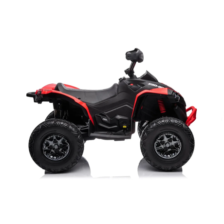 Red 24V Can-Am Renegade 4X4 Premium Edition Ride-On Quad ATV for Kids with EVA Tires, Lights, Music