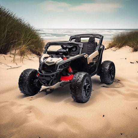 24V Can-Am Maverick 1-Seater 4X4 Kids UTV with EVA Tires, LED Lights, Music, Remote