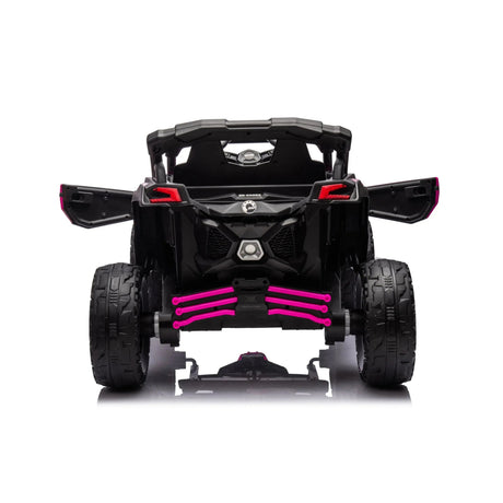 24V Can-Am Maverick 1-Seater 4X4 Kids UTV with EVA Tires, LED Lights, Music, Remote