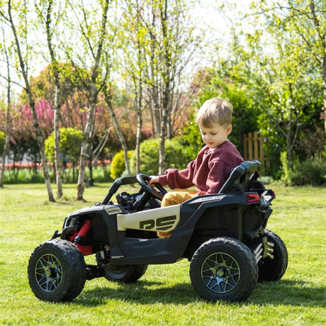 24V Can-Am Maverick 1-Seater 4X4 Kids UTV with EVA Tires, LED Lights, Music, Remote