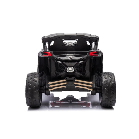 24V Can-Am Maverick 1-Seater 4X4 Kids UTV with EVA Tires, LED Lights, Music, Remote