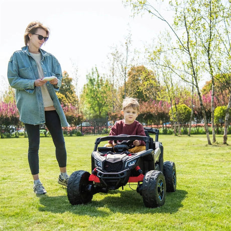 24V Can-Am Maverick 1-Seater 4X4 Kids UTV with EVA Tires, LED Lights, Music, Remote