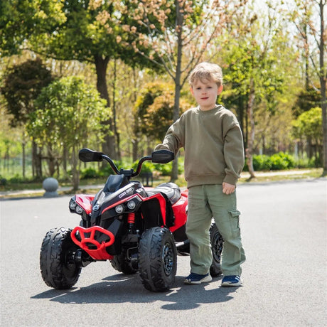 24V Can-Am Renegade 1-Seater 4X4 Quad ATV with EVA Tires, LED Lights, Music