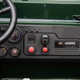 24V Military Truck 3-Seater Electric Ride-On with EVA Tires, LED Lights, Music, Remote