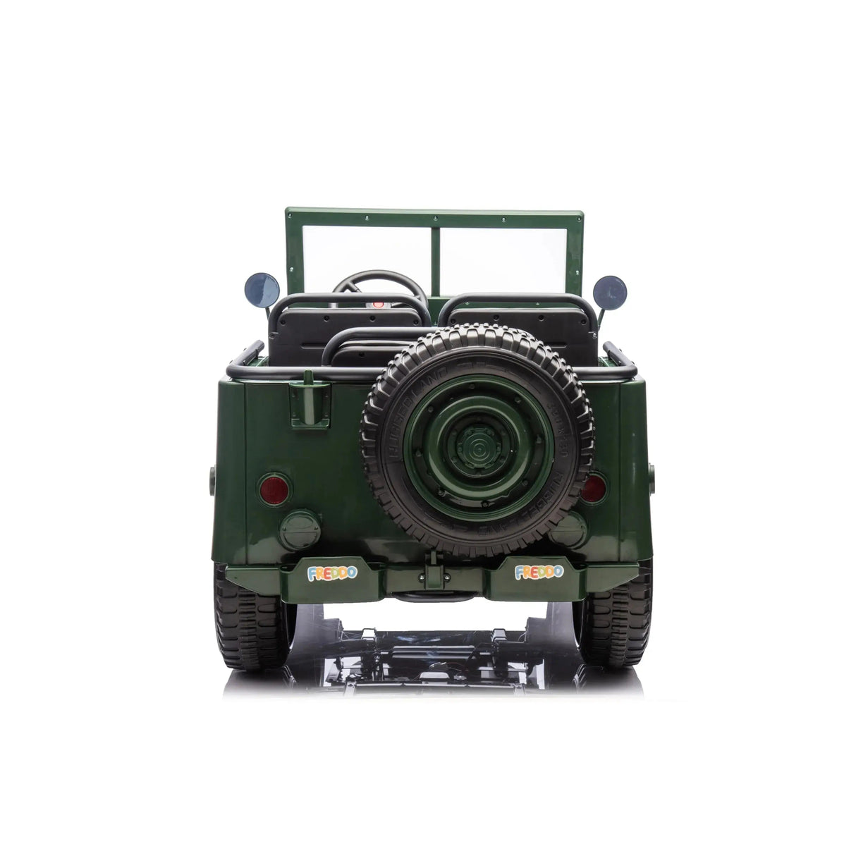 24V Military Truck 3-Seater Electric Ride-On with EVA Tires, LED Lights, Music, Remote