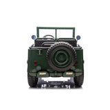 24V Military Truck 3-Seater Electric Ride-On with EVA Tires, LED Lights, Music, Remote