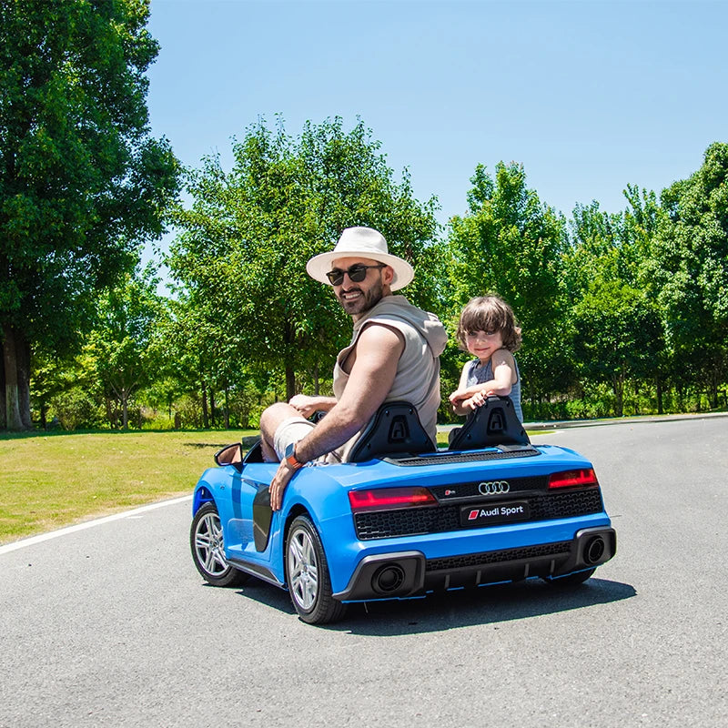 Blue 24V/200W Giant Limited Edition Audi R8 Spyder 2 Seater Ride on Car