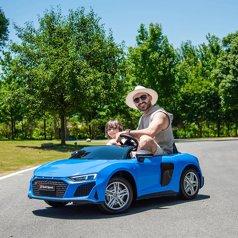 Blue 24V/200W Giant Limited Edition Audi R8 Spyder 2 Seater Ride on Car