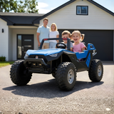 Blue 24V/4X4 Dune Buggy Ride On UTV, Rubber Wheels and RC