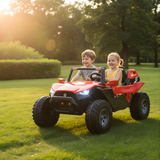 Red 24V/4X4 Dune Buggy Ride On UTV, Rubber Wheels and RC