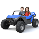 Blue 24V/4X4 Dune Buggy Ride On UTV, Rubber Wheels and RC