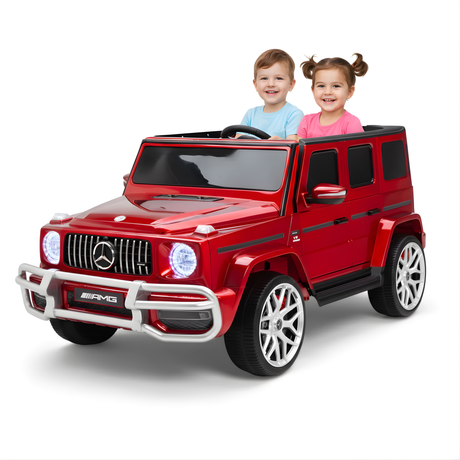Red 24V/4x4 Official Mercedes Benz G63 Ride On Car with EVA Wheels, Music & RC