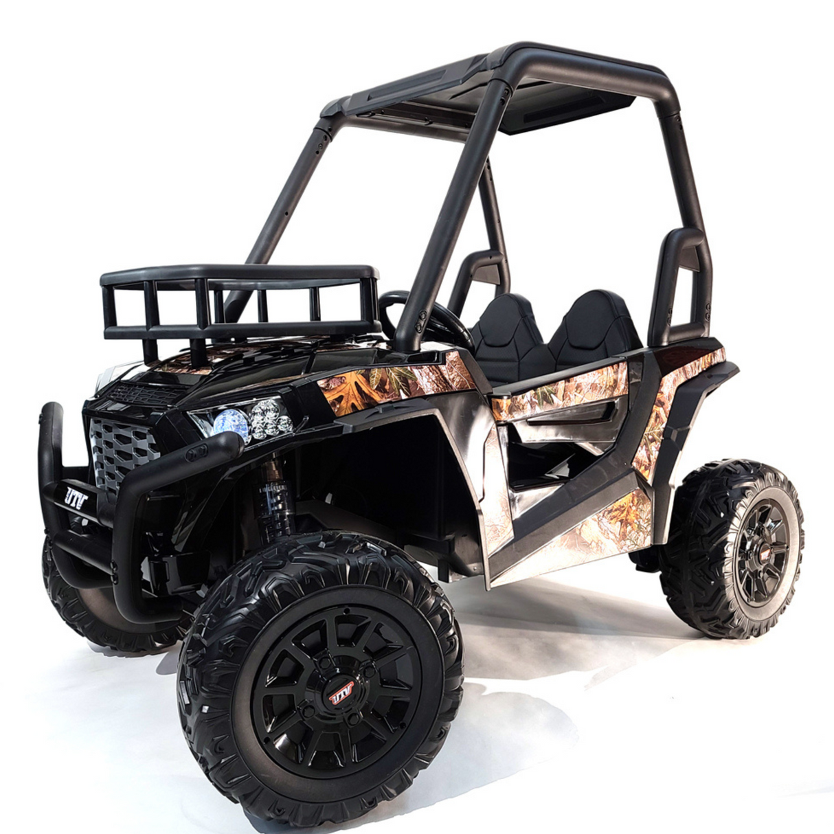 Camo 24V Golf Buggy Ride On UTV with RC and Rubber Wheels