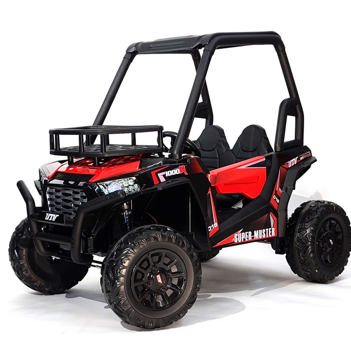 Red 24V Golf Buggy Ride On UTV with RC and Rubber Wheels