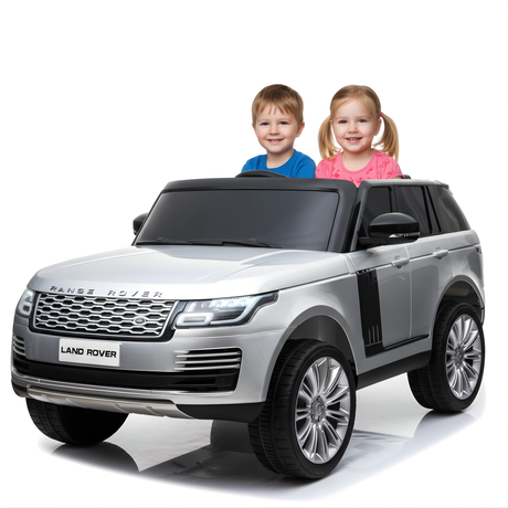 Silver 24V XXL Range Rover MP4 Edition Ride-On Car Fully Loaded with EVA Wheels, Music & Remote