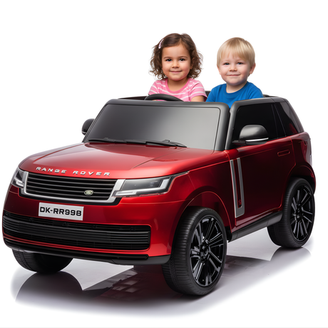 Red Metallic 24V Range Rover Ride-On SUV with EVA Wheels, Music & Parental Control