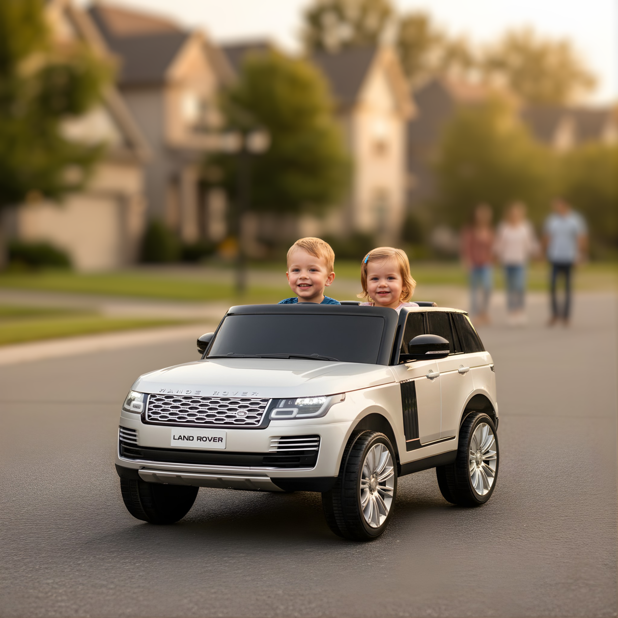 Silver 24V XXL Range Rover MP4 Edition Ride-On Car Fully Loaded with EVA Wheels, Music & Remote