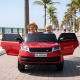 Red Metallic 24V Range Rover Ride-On SUV with EVA Wheels, Music & Parental Control