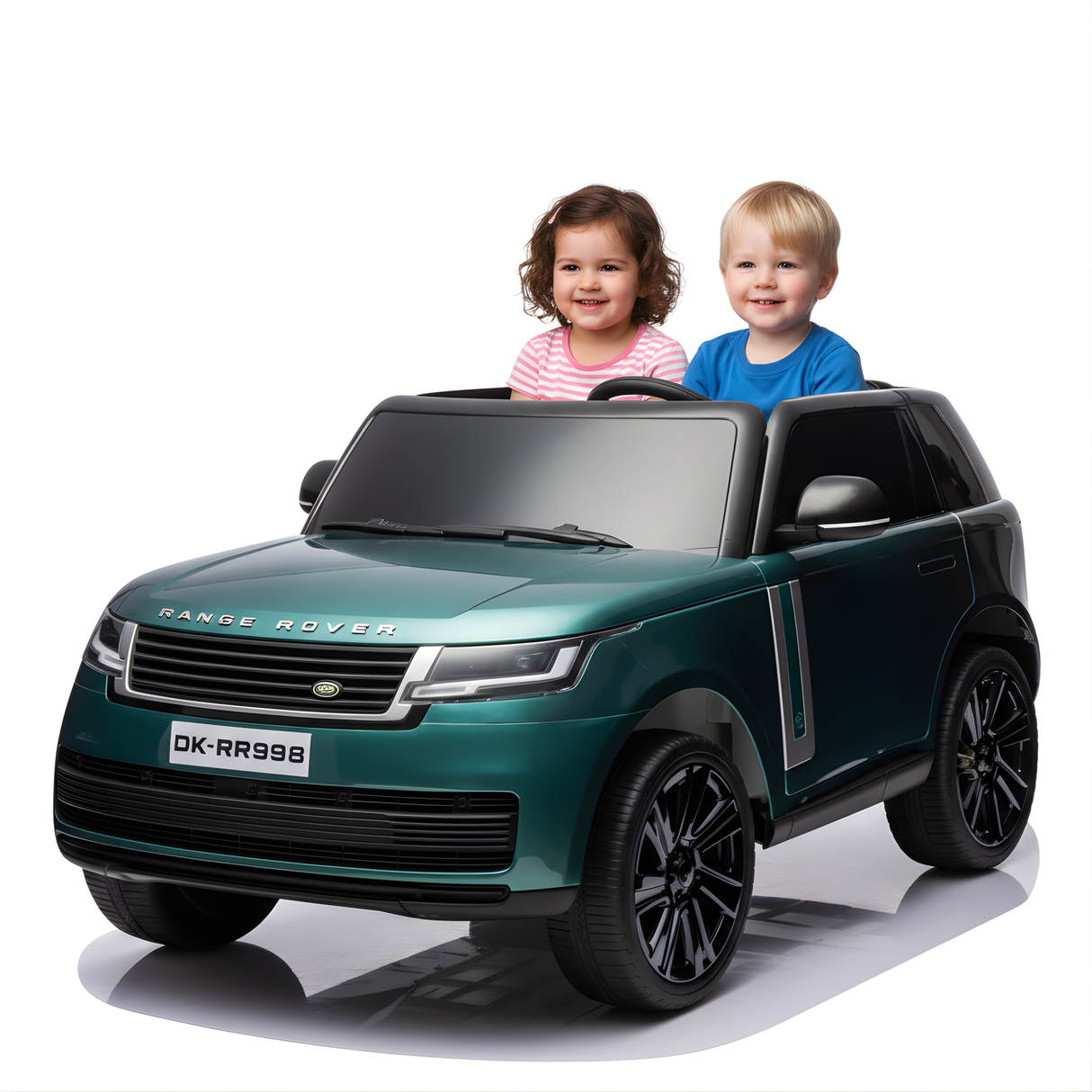 Green Metallic 24V Range Rover Ride-On SUV with EVA Wheels, Music & Parental Control