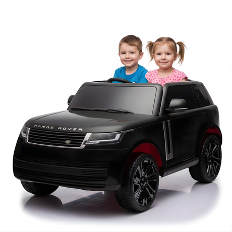 Black 24V Range Rover Ride-On SUV with EVA Wheels, Music & Parental Control