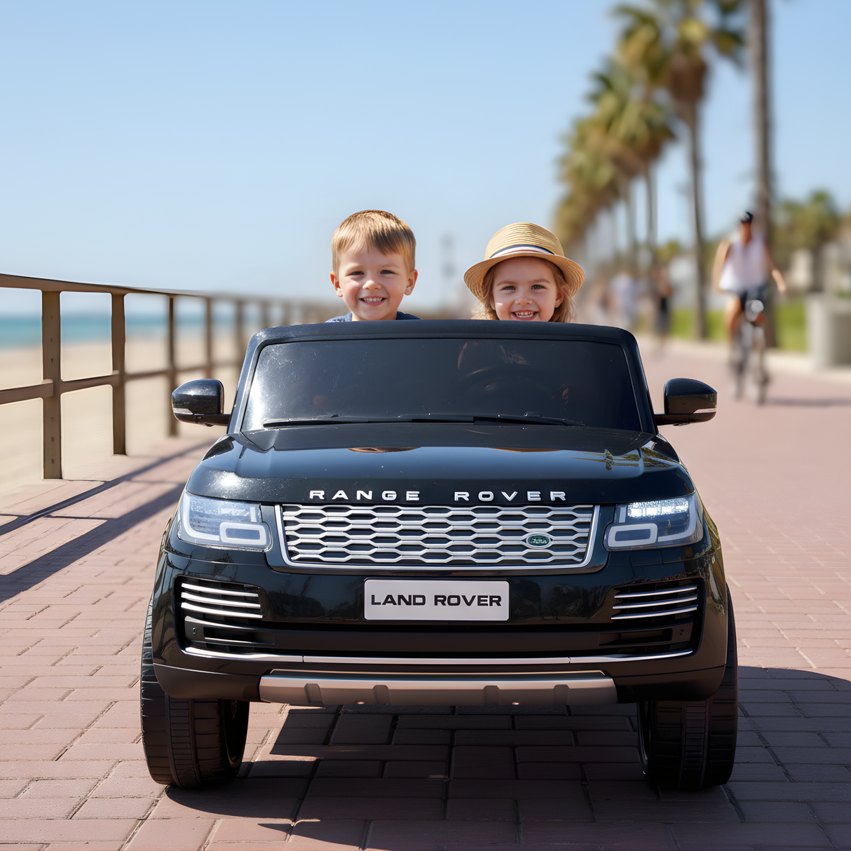 Black 24V XXL Range Rover MP4 Edition Ride-On Car Fully Loaded with EVA Wheels, Music & Remote