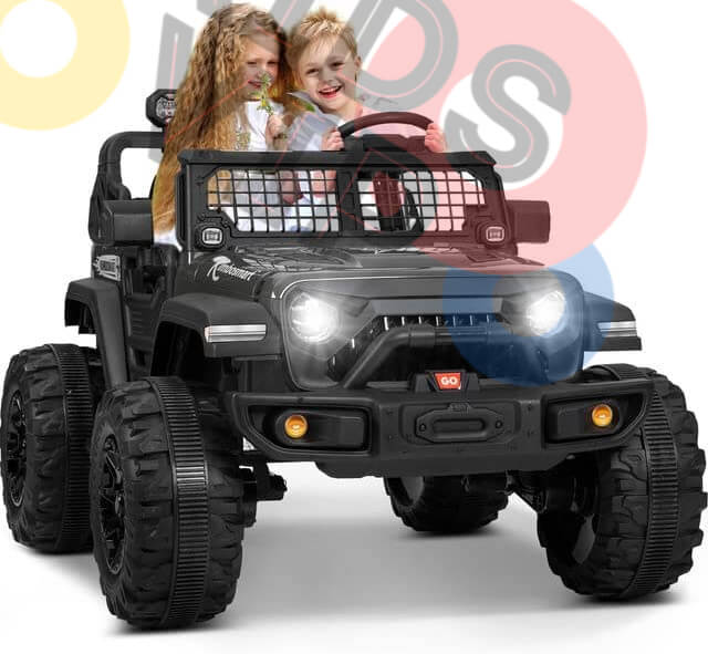 Green 24V/4WD Xtreme Ride on Truck, Eva Wheels and Leather Seats