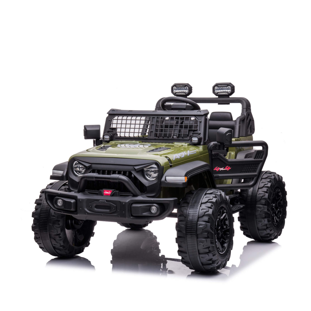 Green 24V/4WD Xtreme Ride on Truck, Eva Wheels and Leather Seats