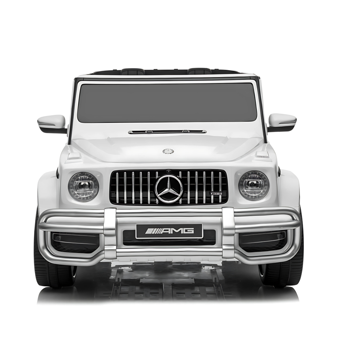 White 24V/4x4 Official Mercedes Benz G63 Ride On Car with EVA Wheels, Music & RC