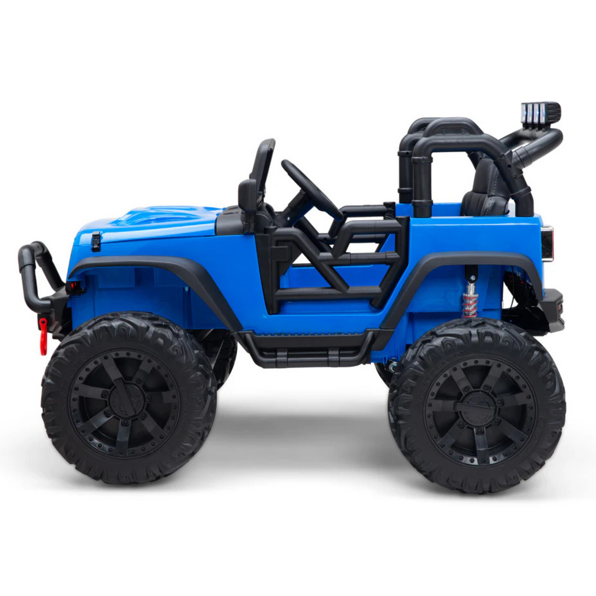 Blue 24V EVA Big Wheels Kids 1 Seater Upgraded Ride On Truck with Rubber Wheels, Remote