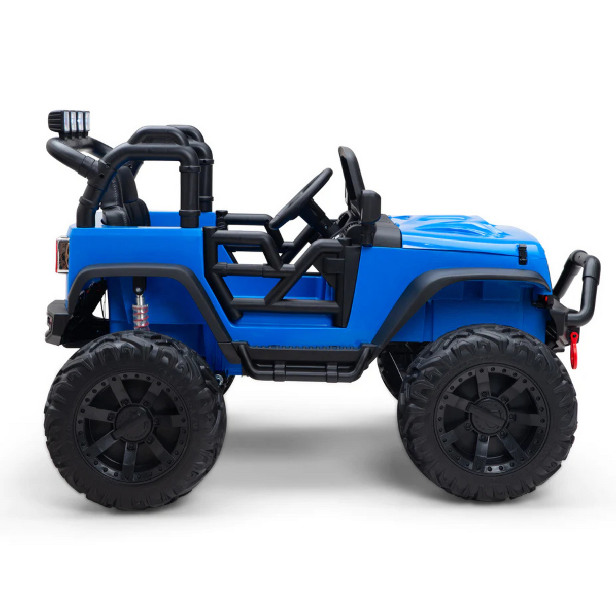 Blue 24V EVA Big Wheels Kids 1 Seater Upgraded Ride On Truck with Rubber Wheels, Remote