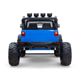 Blue 24V EVA Big Wheels Kids 1 Seater Upgraded Ride On Truck with Rubber Wheels, Remote