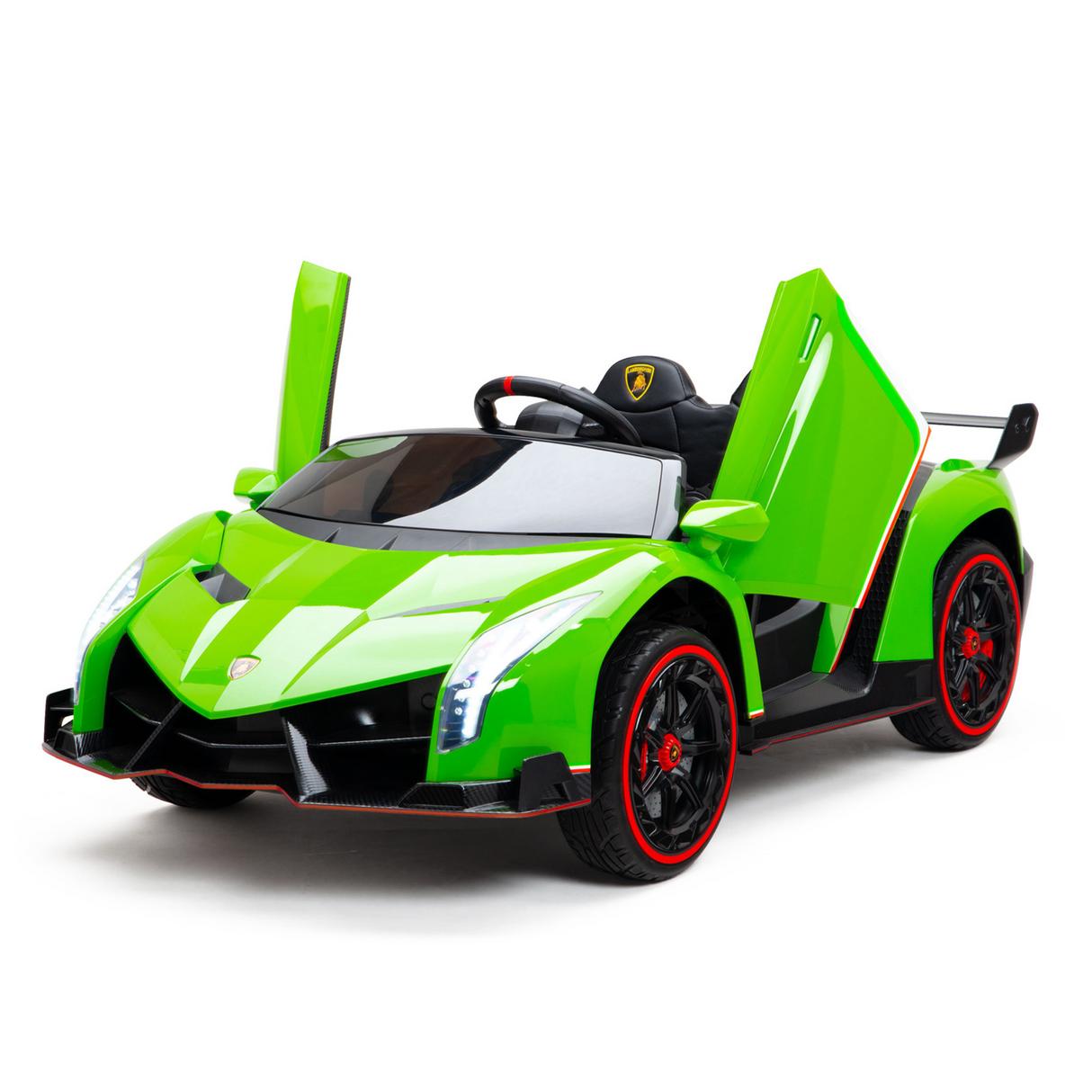 Green 2X12V Limited Edition 4WD Lamborghini Veneno Ride on Car, RC