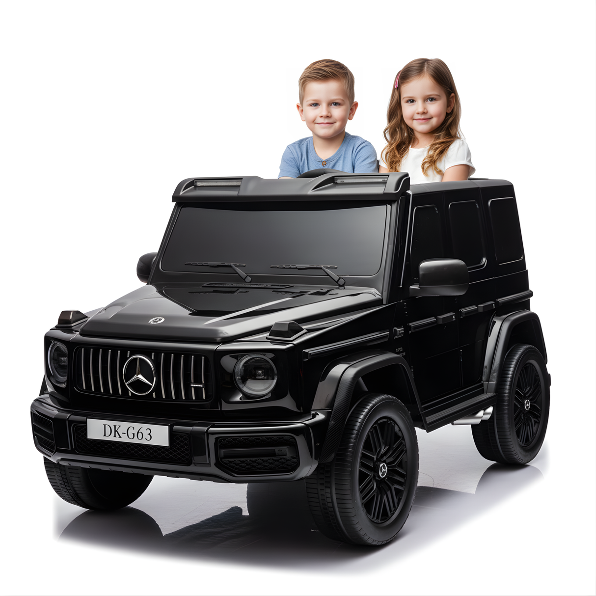 Black 2x24V/4WD Platinum XXL Mercedes G63 Ride On Truck with MP4, EVA Wheels & Leather Seats