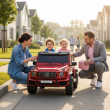 Red Metallic 2x24V/4WD Platinum XXL Mercedes G63 Ride On Truck with MP4, EVA Wheels & Leather Seats