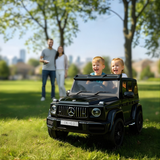 Black 2x24V/4WD Platinum XXL Mercedes G63 Ride On Truck with MP4, EVA Wheels & Leather Seats