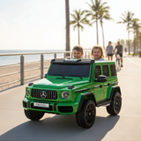 Green 2x24V/4WD Platinum XXL Mercedes G63 Ride On Truck with MP4, EVA Wheels & Leather Seats