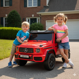 Red 2x24V/4WD Platinum XXL Mercedes G63 Ride On Truck with MP4, EVA Wheels & Leather Seats