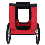 Large Folding Bike Trailer for Dogs – 66LB Capacity All-Terrain Pet Carrier, Durable Steel Frame for Cycling, Jogging, Camping & Outdoor Adventures, Black- Red