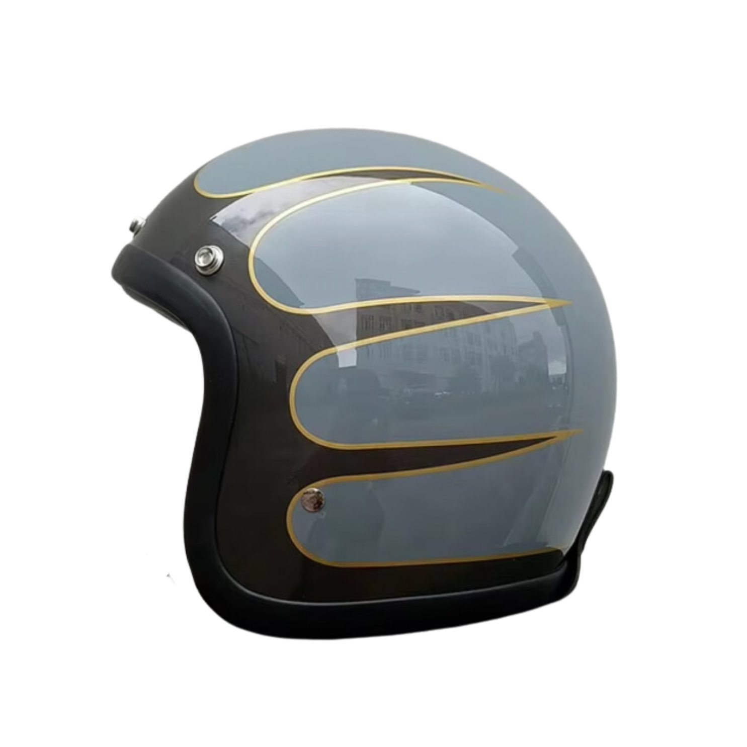 dot certified low profile motorcycle helmet Chopper Low Profile Vintage Motorcycle Helmet - DOT & ECE Approved