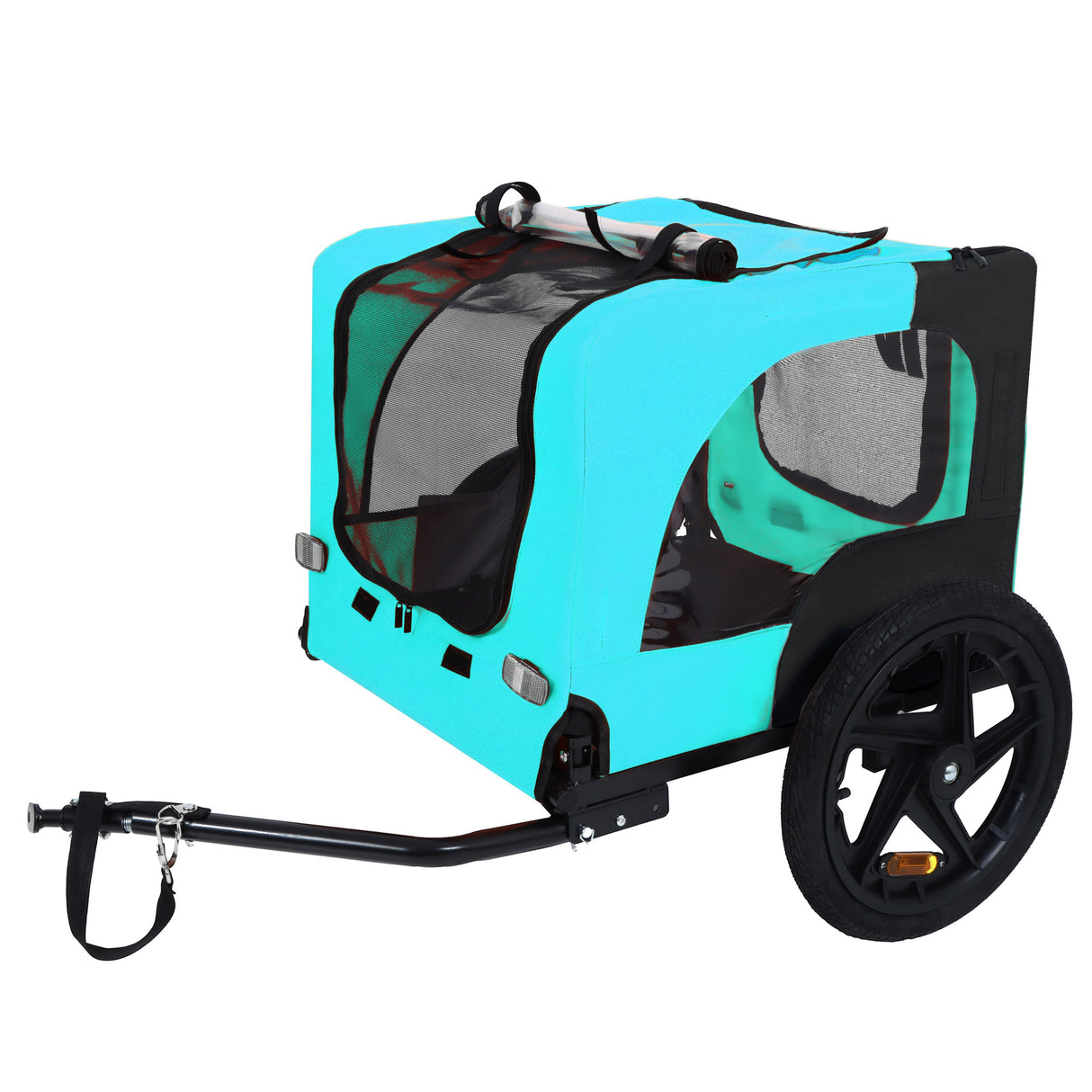 Pet Bike Trailer Dog Cart for Bicycle,Suitable for Small and Medium Pets, Easy Folding Cart Frame, Quick Release Wheel, Non-Slip Floor, Internal Leash