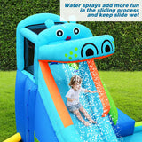 Hippo Inflatable Water Slide Bounce House with 740W Blower