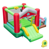 4-in-1 Inflatable Bounce House with Basketball Hoop and 480W Blower